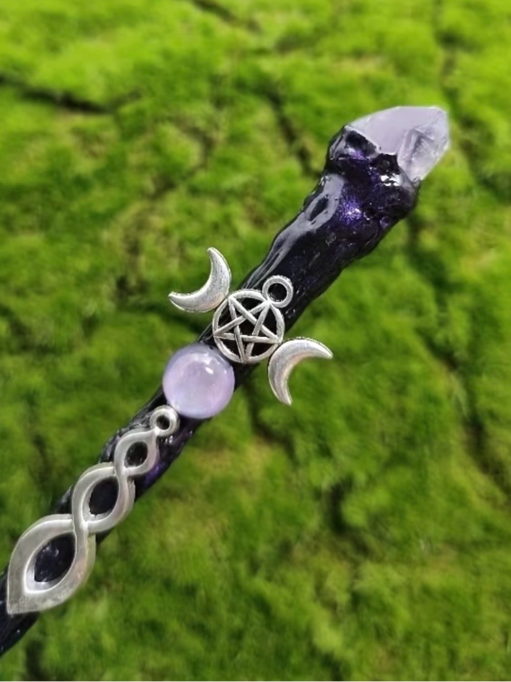 {NEW} Purple Star Moon Wand - Gothic Prop